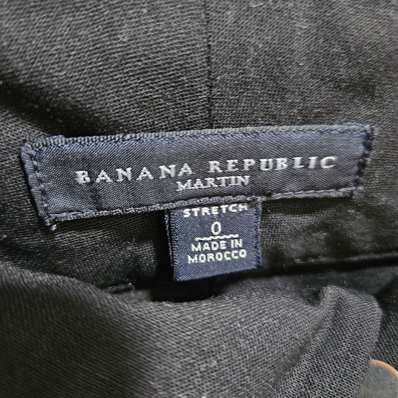 Banana Republic Black Martin Fit Pants Size 0 GUC - Picture 3 of 4